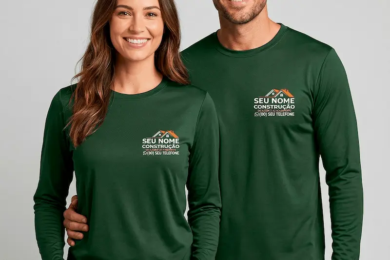 Camiseta Manga Longa para Construção Civil