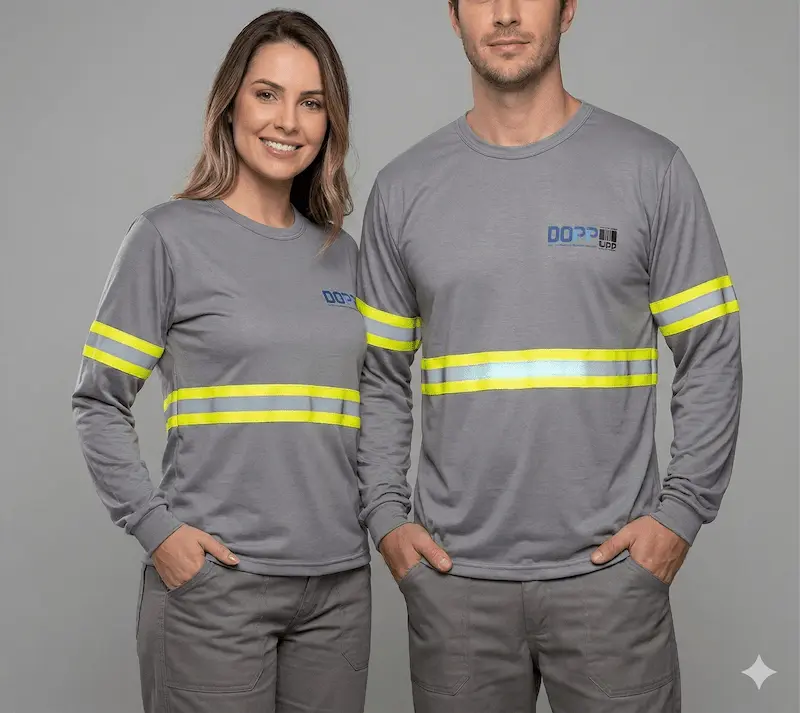 Camiseta Operacional com Faixa Refletiva