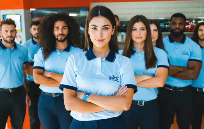 A melhor cor de camisa polo para seu negócio em 2026 | América Uniformes - Aparecida de Goiânia