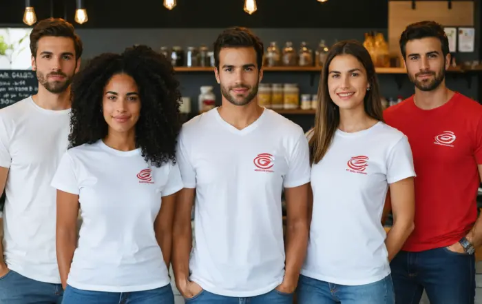 Como uniformizar sua franquia em Goiás com camisetas personalizadas | América Uniformes - Goiás