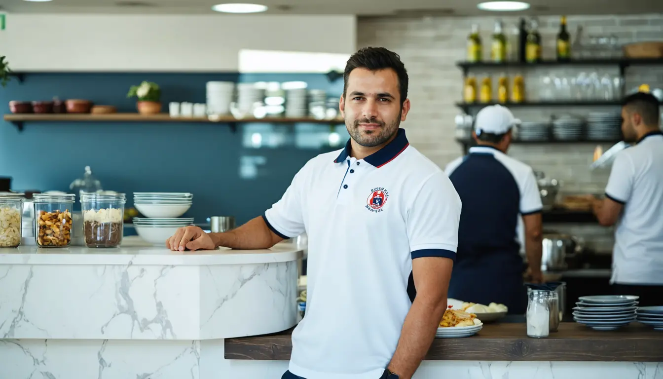 Camisa polo personalizada para equipe de bar, restaurante e choperia