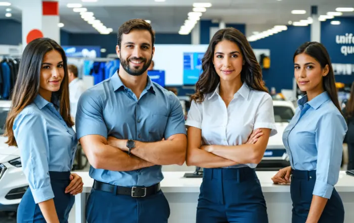 Uniformes que Encantam: O Diferencial em Feiras Corporativas | América Uniformes - Goiás